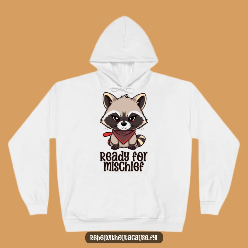 Funny Raccoon Hoodie: Cozy Bandit Style, Sly Wink, Perfect Funny Gift