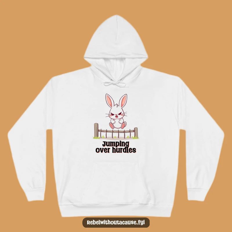 Funny Rebellious Bunny Hoodie - Cozy and Hilarious Motivational Wear