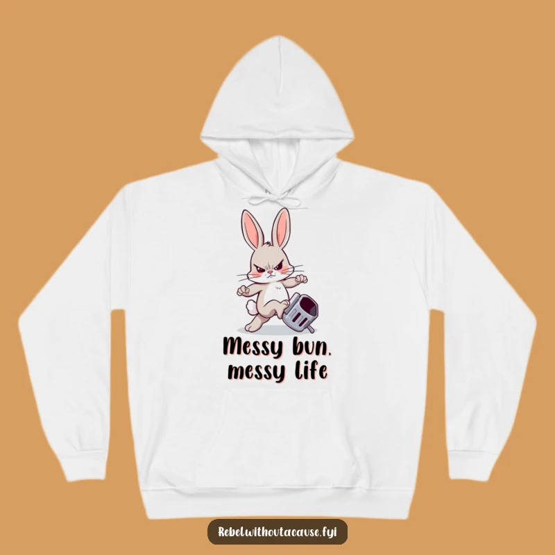 Funny Rebellious Bunny Hoodie: Cozy and Cheeky, Perfect Funny Gift