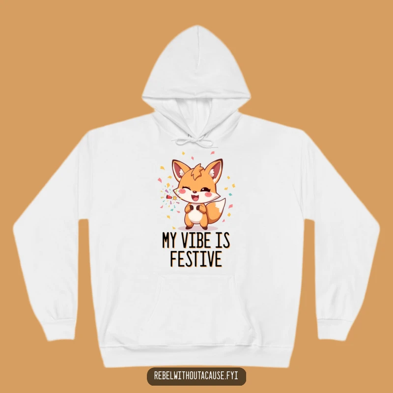 Funny Fox Confetti Hoodie: Cozy Up in Festive Celebration Style