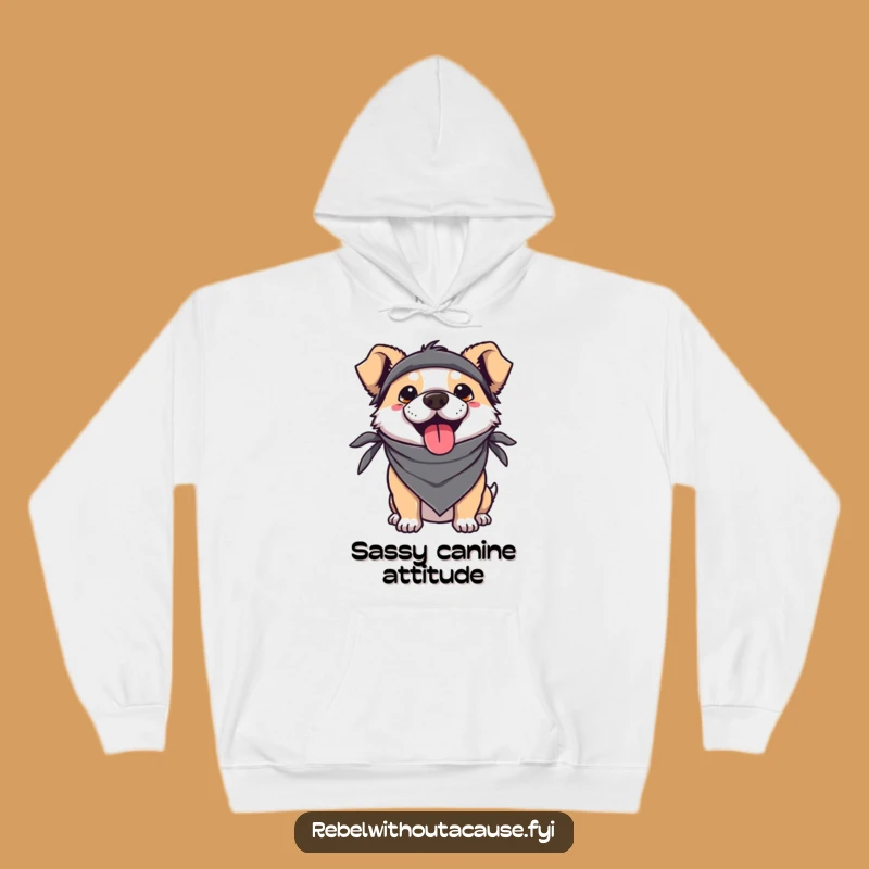 Funny Kawaii Dog Hoodie: Adorable Rebel Pup Sweatshirt, Best Funny Gift Idea