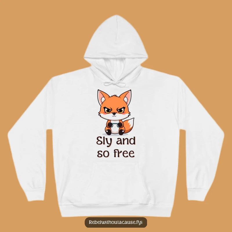 Funny Kawaii Fox Hoodie: Defiant Spirit Sweatshirt, Best Funny Gift Idea
