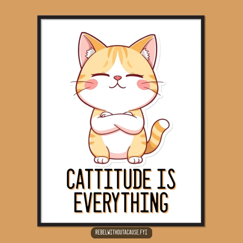Free Printable Wall Art: Unimpressed Cat Meme, Funny Home Decor, Downloadable Art