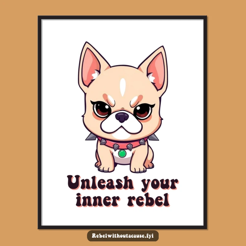 Free Printable Wall Art: Rebellious Dog, Edgy Downloadable Art for Walls