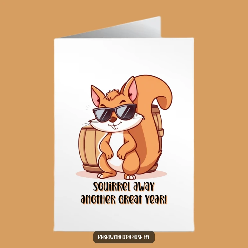 Free Printable Birthday Card: Cool Squirrel, Sunglasses, Funny Downloadable Gift