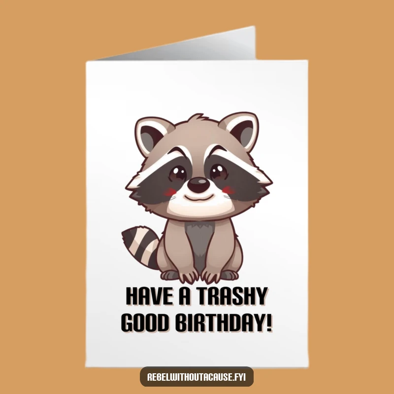 Free Printable Birthday Card: Spunky Raccoon for a Cheeky Celebration
