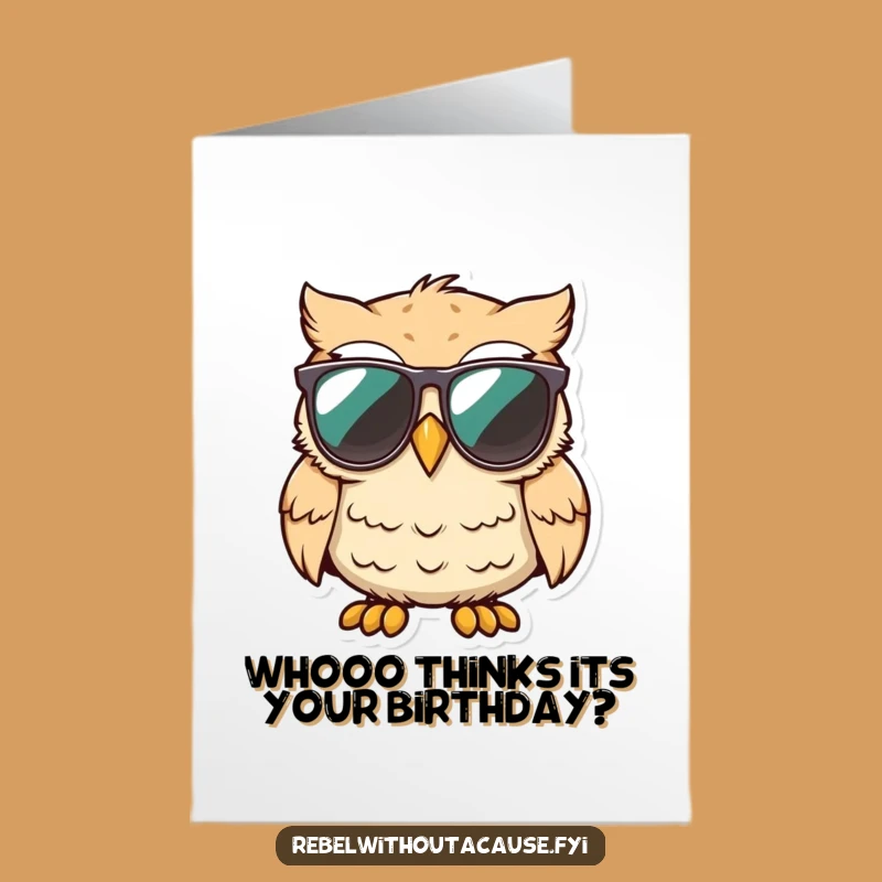 Free Printable Funny Owl Birthday Card - Cool Unimpressed Bird Downloadable Gift