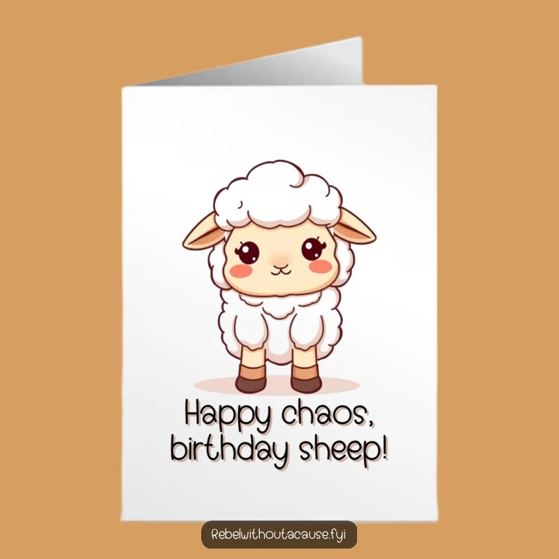 Free Printable Sheep Birthday Card: Funny Downloadable for the Gloriously Chaotic!