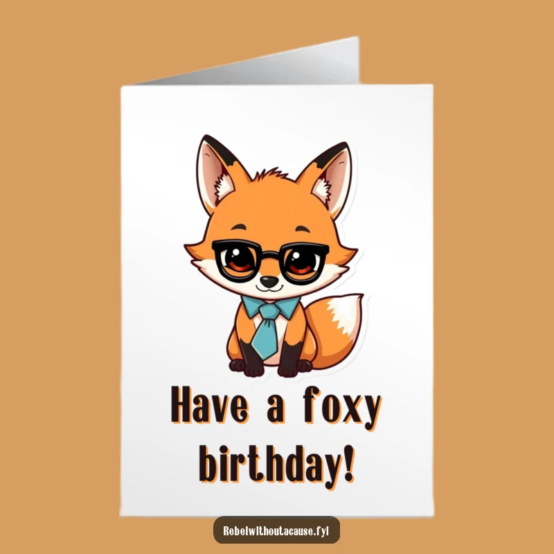 Free Printable Funny Birthday Card: Jaunty Fox, Downloadable & Print at Home Charm
