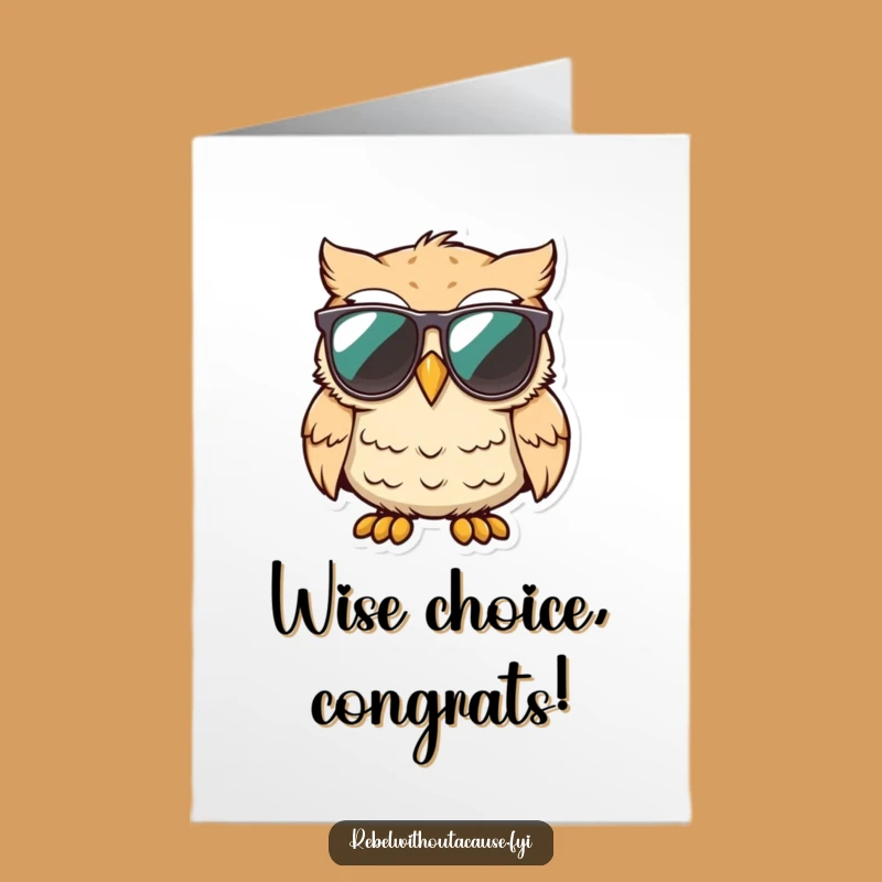 Free Printable Owl Congratulations Card - Cool Smirk Bird Downloadable Gift