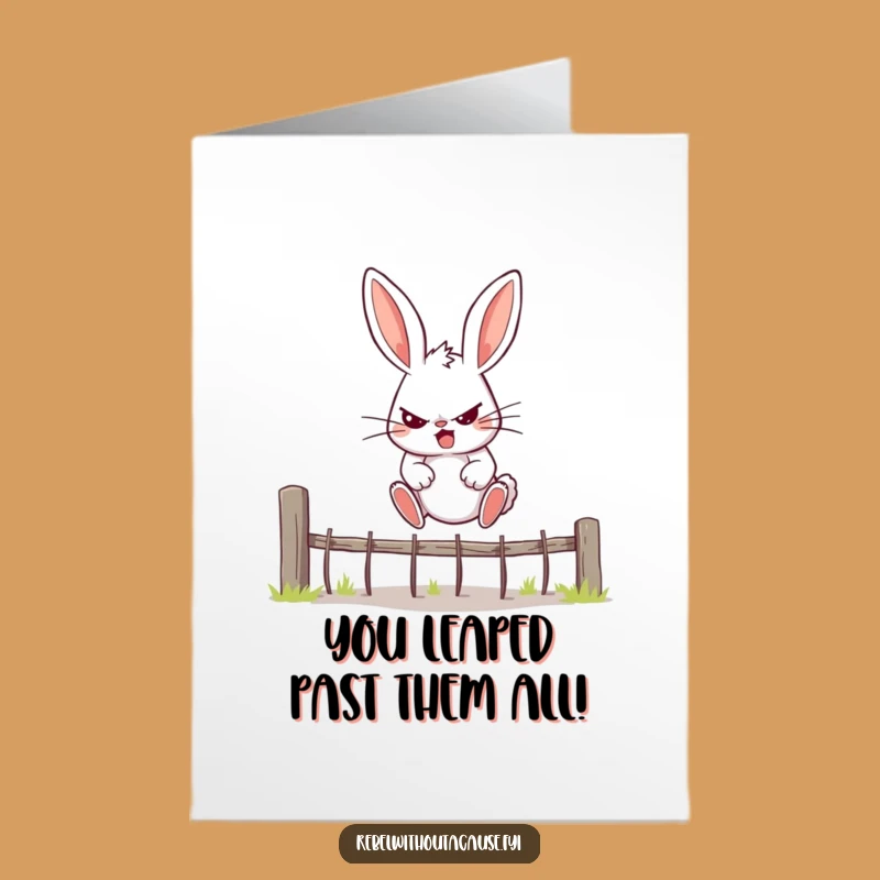Free Printable Bunny Congrats Card: Overcoming Obstacles for a Big Win