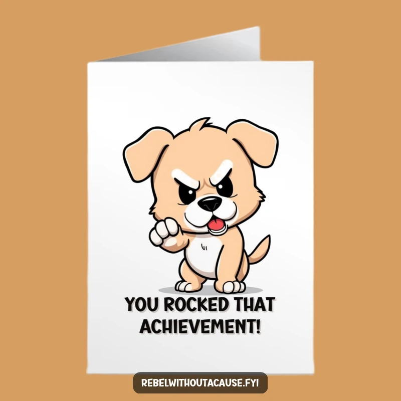 Free Printable Congrats Card: Puppy Stomp for a Groundbreaking Achievement