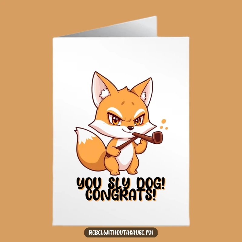 Free Printable Fox Congratulations Card - Daring Grin Downloadable for Any Occasion