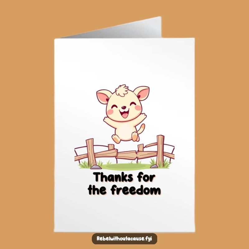 Free Printable Thank You Card: Cheerful Animal Escapade Funny Downloadable Gift