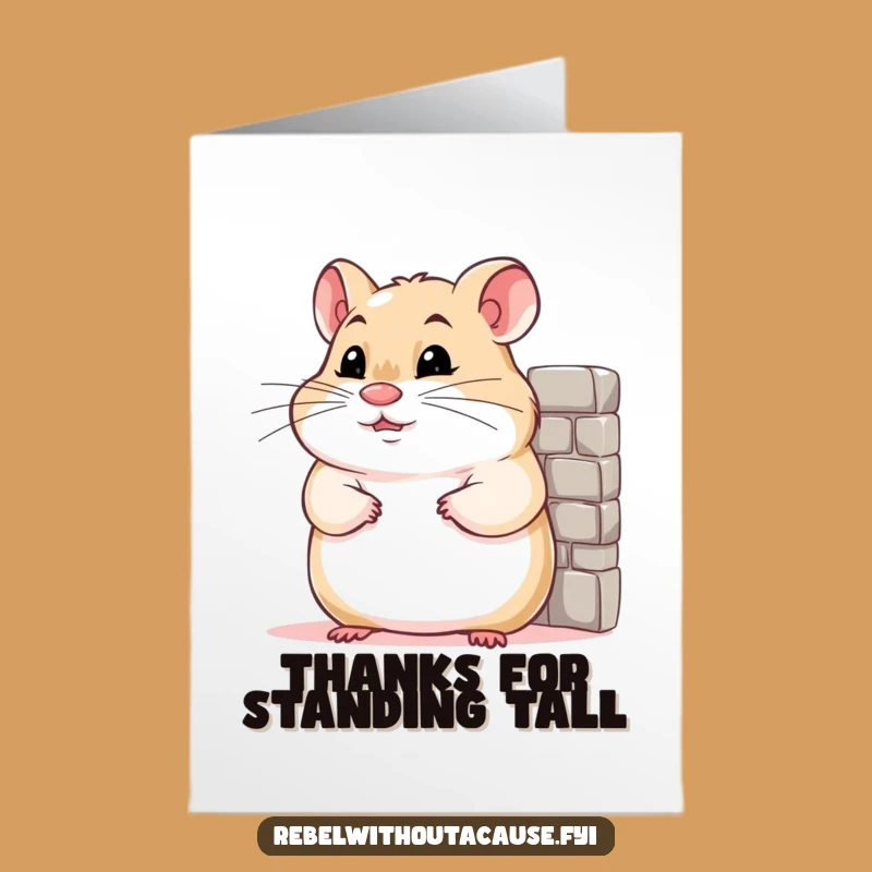 Free Printable Thank You Card: Hamster's Cool Gratitude Downloadable