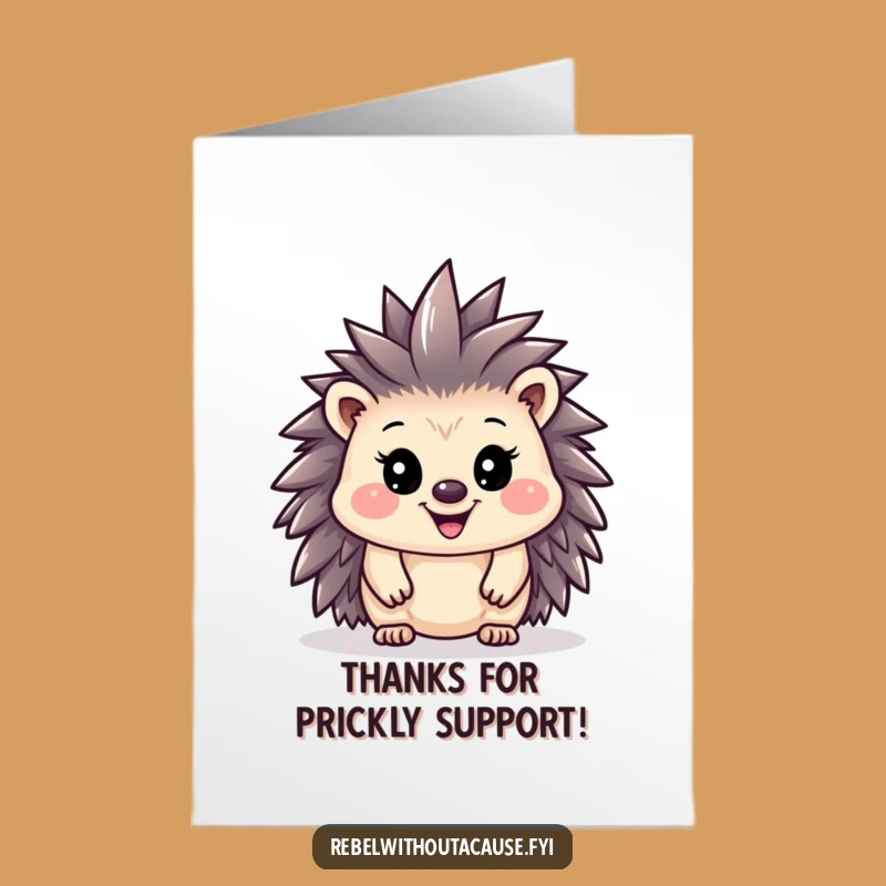 Free Printable Thank You Card: Punk Hedgehog Style - Downloadable Gratitude!