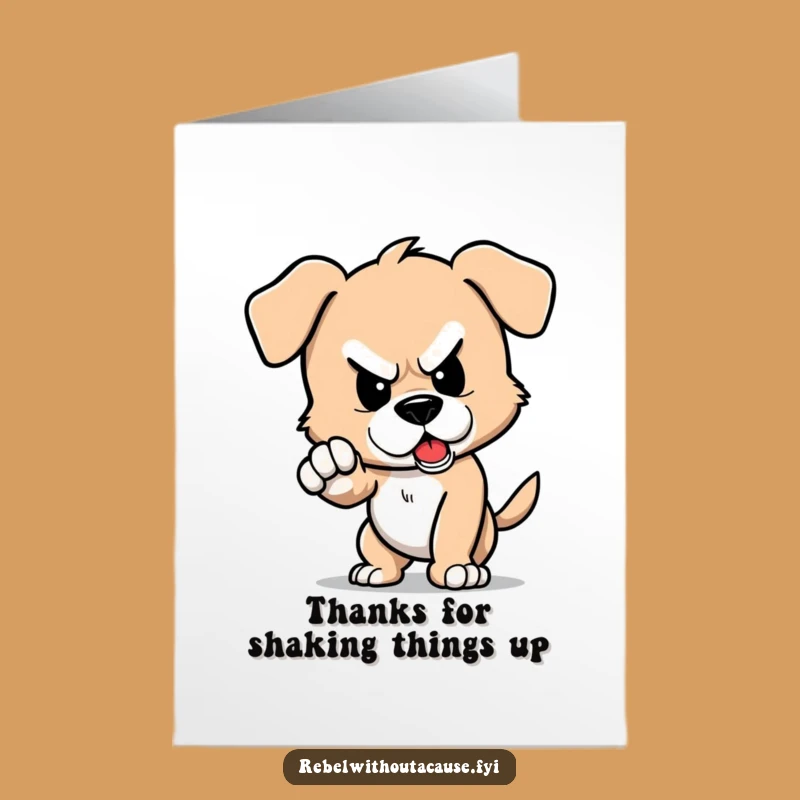 Free Printable Thank You Card: Puppy Stomp for a Tremendous Thanks