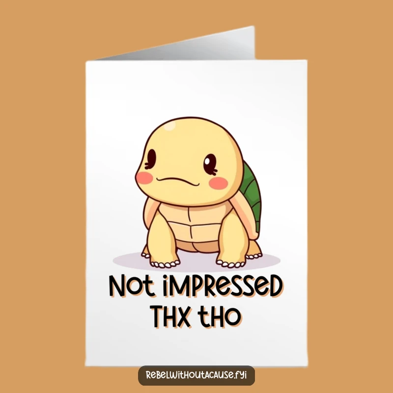 Free Printable Turtle Thank You Card: Funny Downloadable for Reluctant Gratitude!