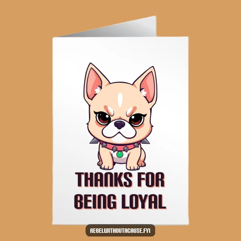 Free Printable Thank You Card: Rebellious Dog, Downloadable & Print at Home Thanks