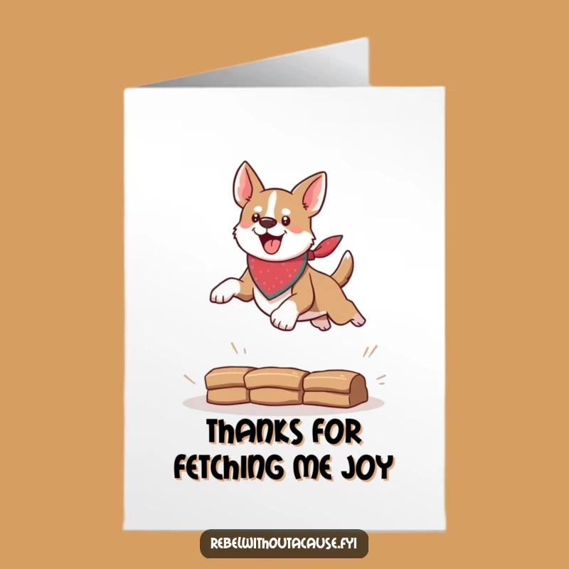 Free Printable Thank You Card: Daring Dog Leaping Over Small Things