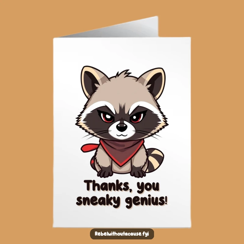 Free Printable Raccoon Thank You Card: Thanks a Bunch, Funny Downloadable Gift for Your Gratitude