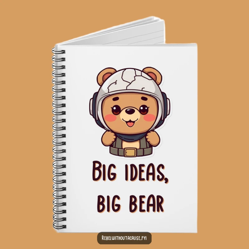 Funny Cheerful Bear Notebook - Adventure Ready Journal - Perfect Funny Gift