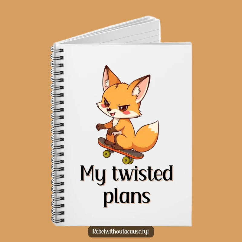 Funny Fox Notebook: Cheeky Skater, Jot Down Ideas with This Funny Gift