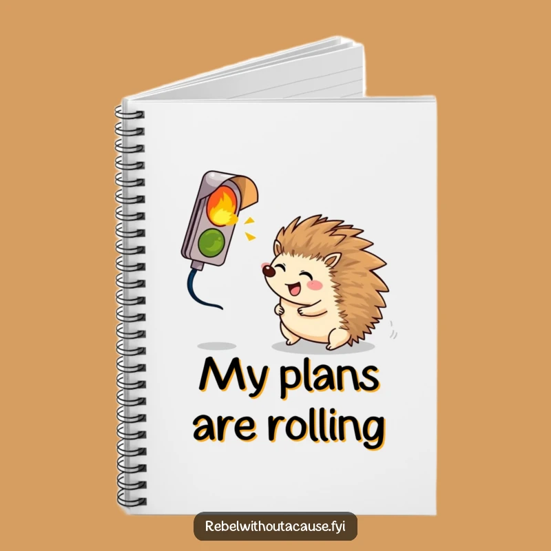 Funny Hedgehog Idea Notebook: Roll with Your Thoughts