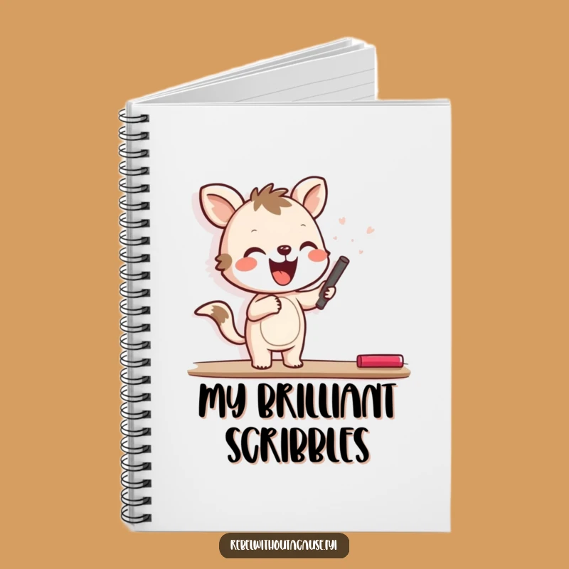 Funny Joyful Animal Chalk Wall Notebook, Sketch Your Dreams Funny Gift