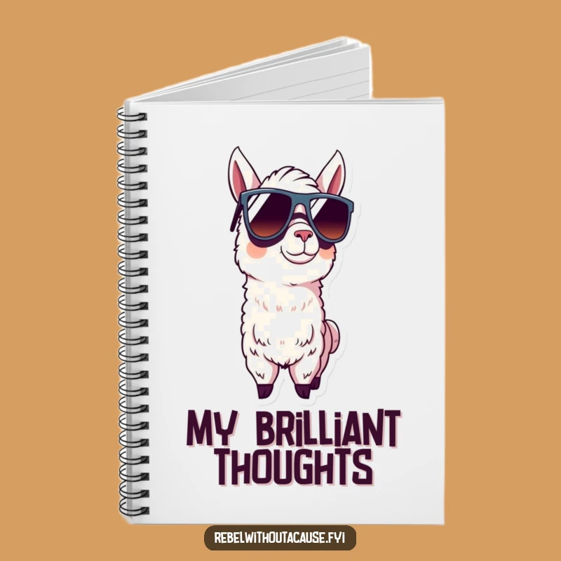 Funny Llama Sunglasses Notebook: Jot Down Your Coolest Ideas
