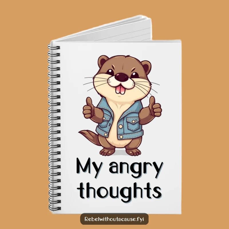 Funny Otter Notebook: Jot Down Ideas with Rebel Attitude
