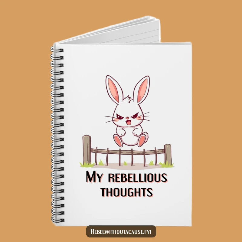 Funny Rebellious Bunny Notebook - Hilarious Journal for Determined Minds