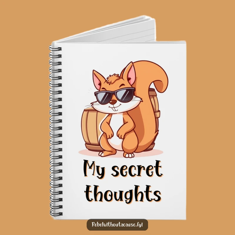 Funny Squirrel 'Shady Deal' Notebook - Mischievous Sunglasses Squirrel Journal Gift