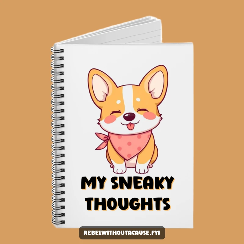 Funny Winking Corgi Bandana Notebook: Jot Down Notes with Corgi Cheer