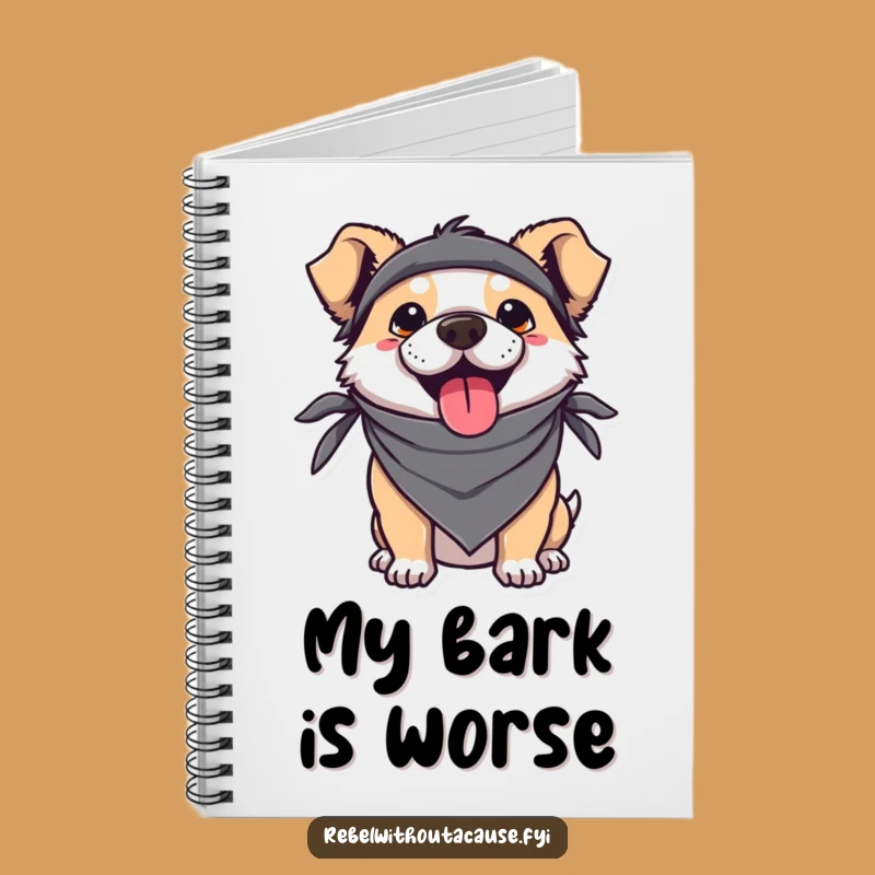 Funny Kawaii Dog Notebook: Tongue Out Journal for Notes, Perfect Funny Gift