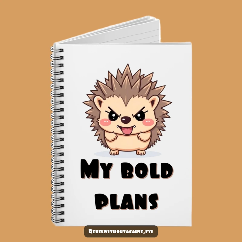 Funny Rebellious Hedgehog Notebook: Jot Down Your Defiant Thoughts!