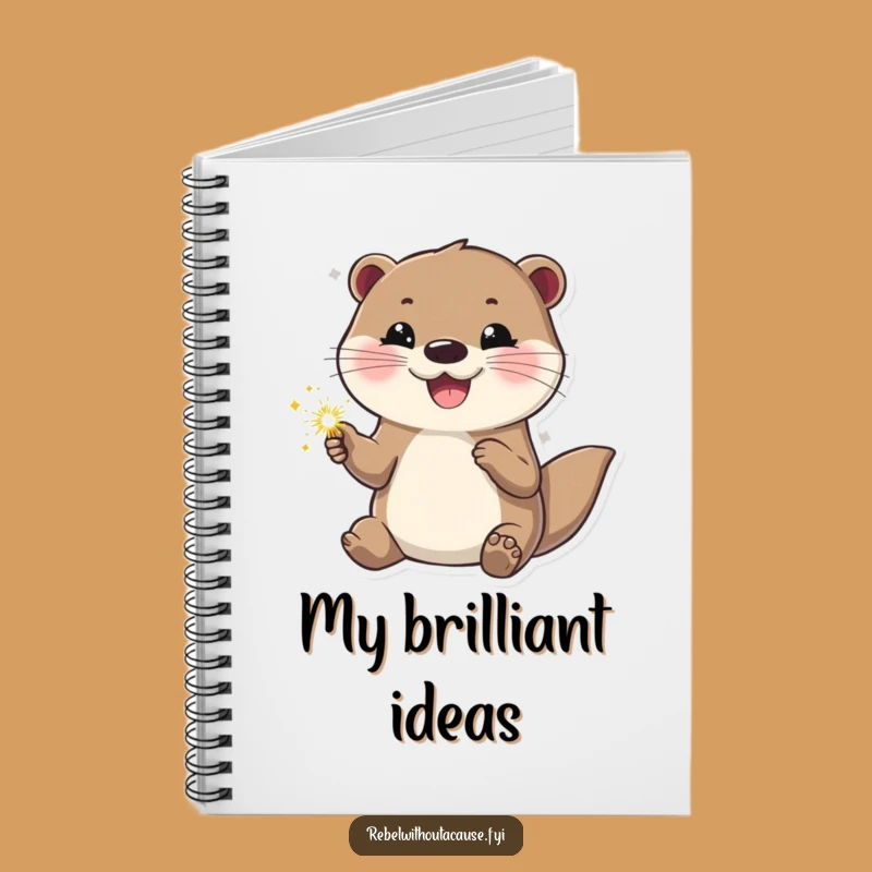 Funny Otter 'Sparkle On' Notebook - Cool Confident Otter Journal Gift