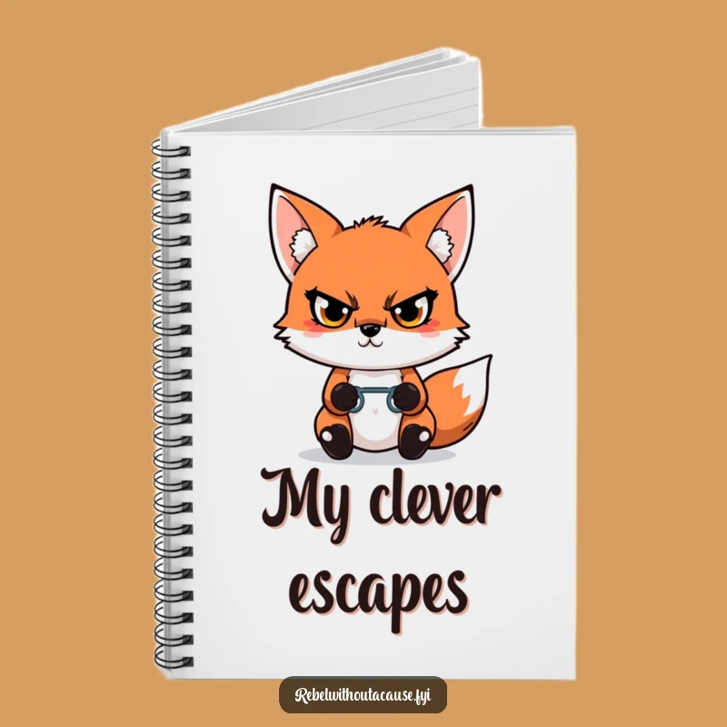 Funny Kawaii Fox Notebook: Freedom Journal for Notes, Perfect Funny Gift