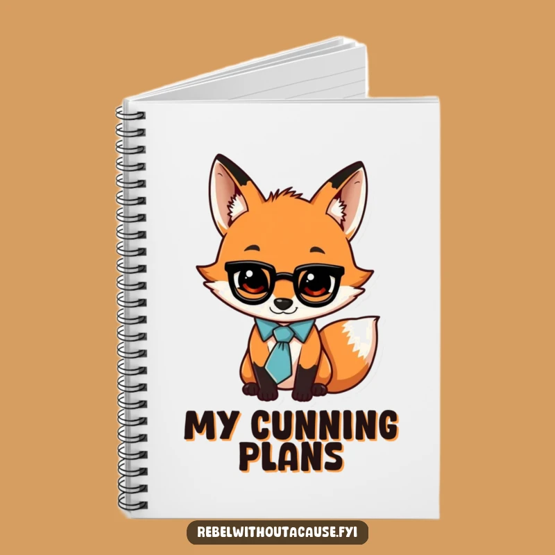 Funny Fox Notebook: Jaunty Tie Cover, Swagger Style, Diary Gift
