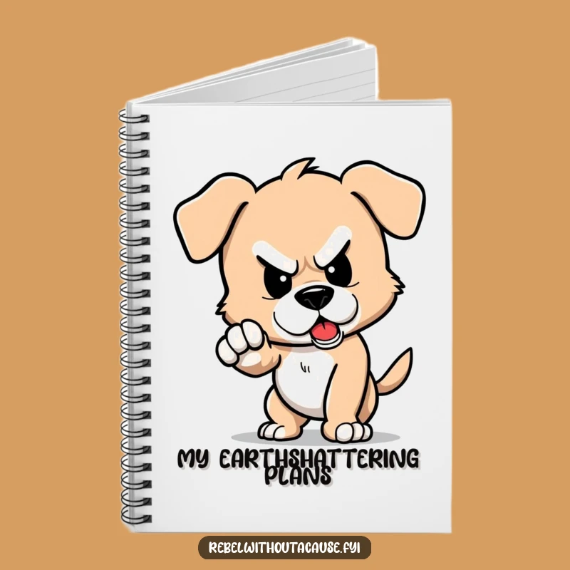 Funny Defiant Puppy Stomp Notebook: Jot Down Your Determined Goals
