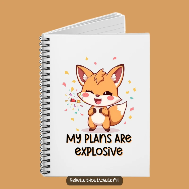 Funny Fox Confetti Notebook: Jot Down Your Party Plans
