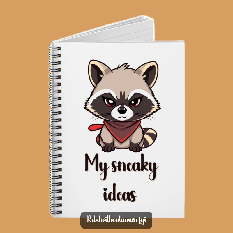 Funny Raccoon Notebook: Mischievous Bandit, Sly Wink, Jot Down Ideas Funny Gift