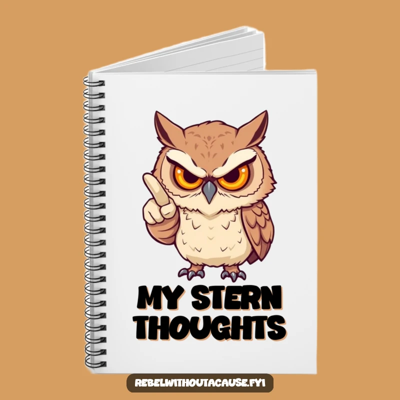 Funny Fierce Owl Finger Notebook: Jot Down Your Judgments with Style