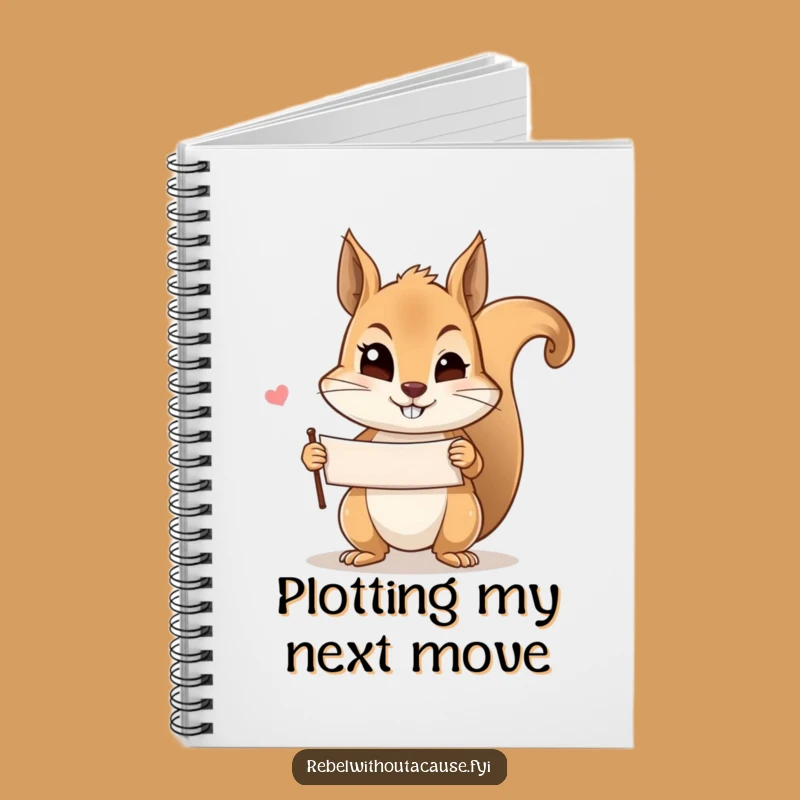 Funny Mischievous Squirrel Wink Notebook: Jot Down Your Secrets Playfully!