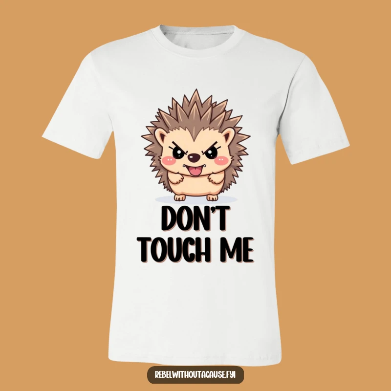Funny Rebellious Hedgehog T-Shirt: Wear Your Defiance Proudly!