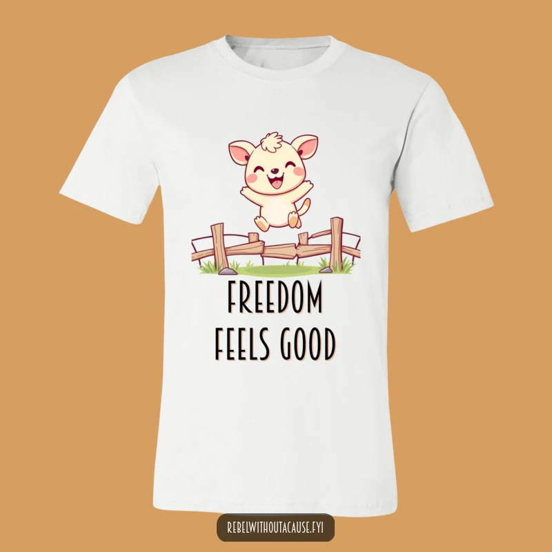 Funny Cheerful Animal Jumping Fence T-Shirt, Express Your Joy Funny Gift