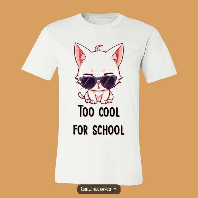 Funny Cat Wink T-Shirt: Sassy Style with a Cool Sunglasses Cat