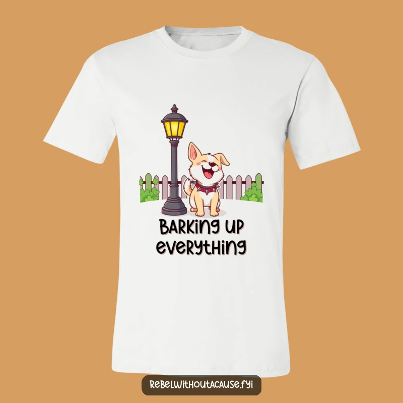 Funny Dog Barking Lamppost T-Shirt - Hilarious Pet Apparel
