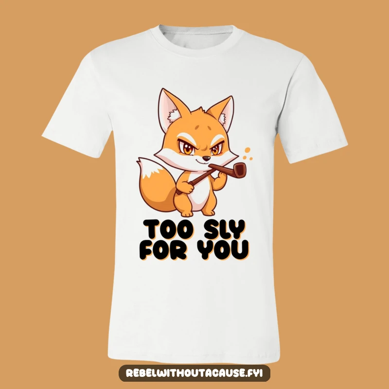 Funny Fox Butler T-Shirt: Mischievous Grin Bent Pipe Graphic Tee, Ideal Funny Gift