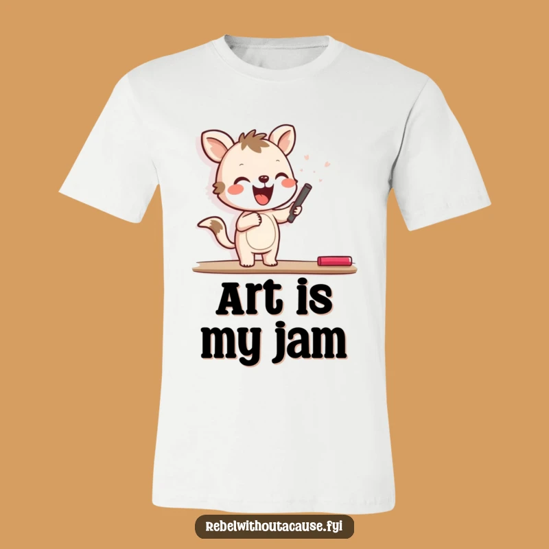 Funny Joyful Animal Chalk Wall T-Shirt, Artistic Fun Funny Gift